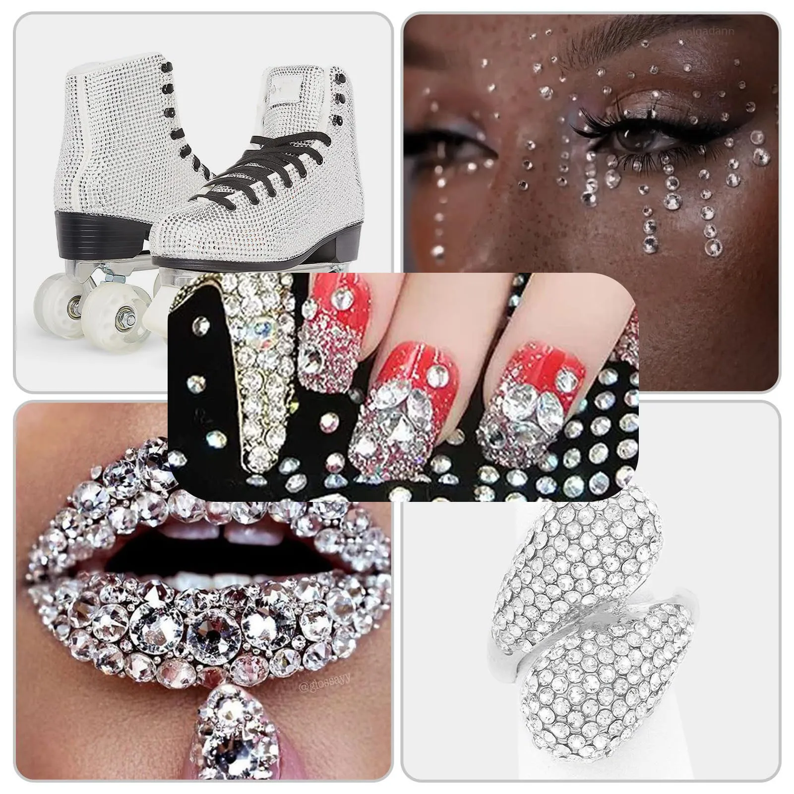 Transparente Farbige Harz-Strass-Steine 2mm 3mm 4mm 5mm 6mm Künstliche Edelsteine für Bastelarbeiten DIY Nagelkunst Charms Zubehör Steine Großpackung – Detail 5
