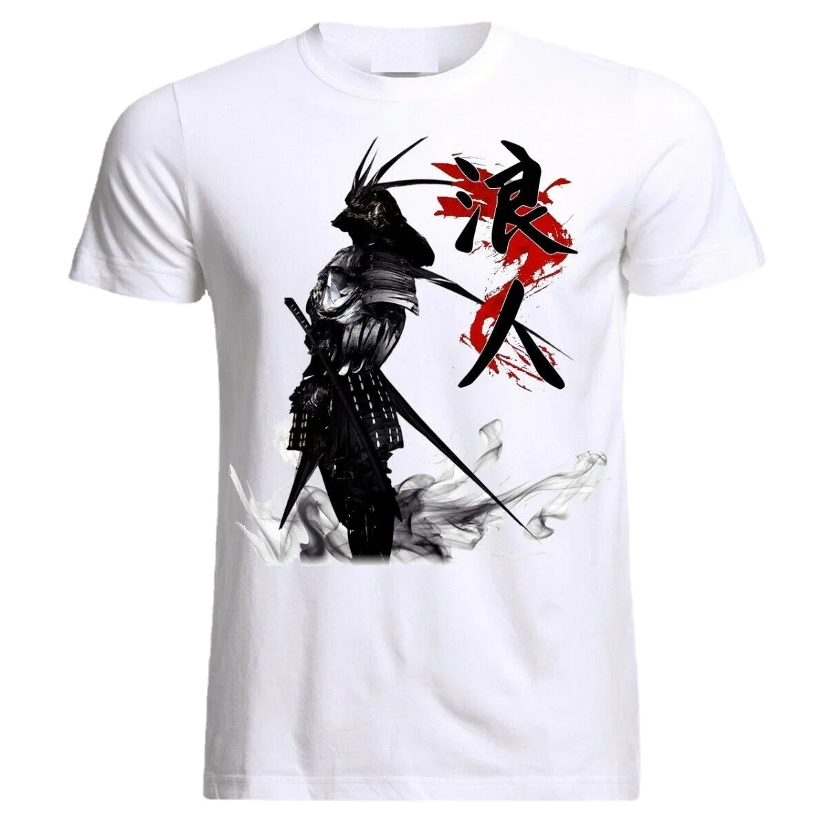 

Bushido Samurai Mask Sword Japanese Ronin Katana Summer cotton O-neck mens T-shirt