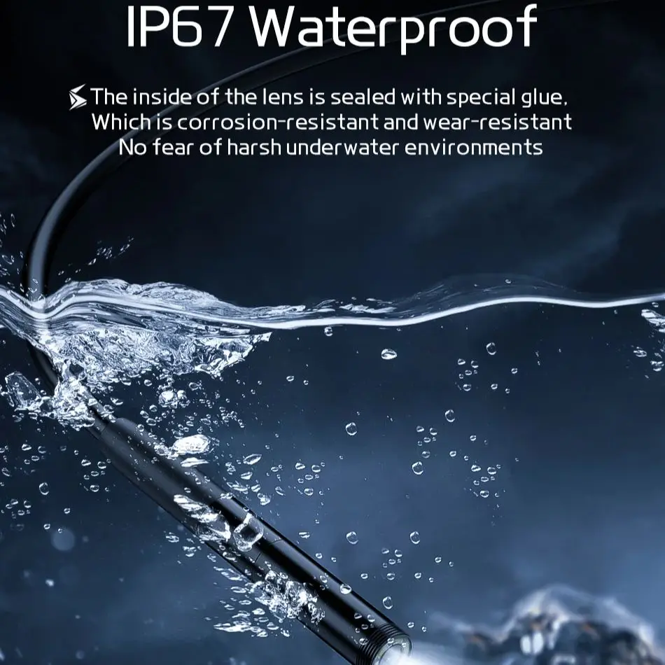 5.5 8MM Android Endoscope 3 In 1Camera  USB/Micro USB/Type-C Borescope Inspection Camera Waterproof for Mobilephone