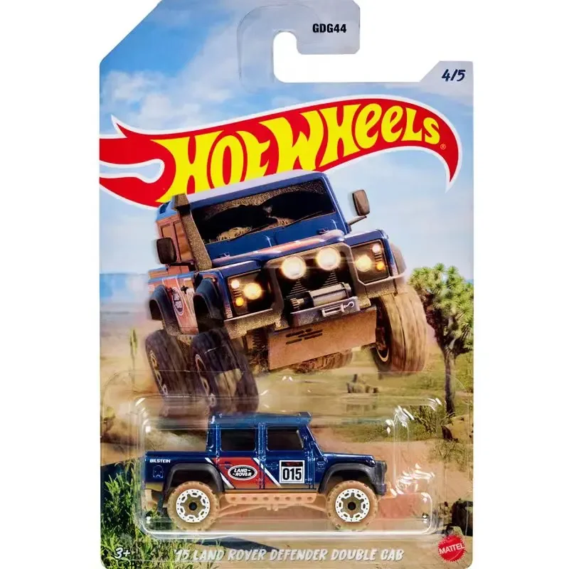 Original Hot Wheels Alloy Model Desert Pull Theme Toyota Off-road Custom Ford Car Boys Toys for Children Simulation Automobile