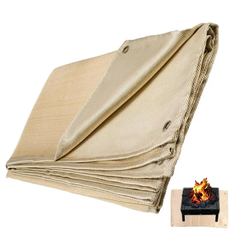 

Camping Fireproof Cloth Picnic Barbecue Insulation Mat Outdoor Flame Retardant High Temperature Fire Blanket Fiberglass Mat