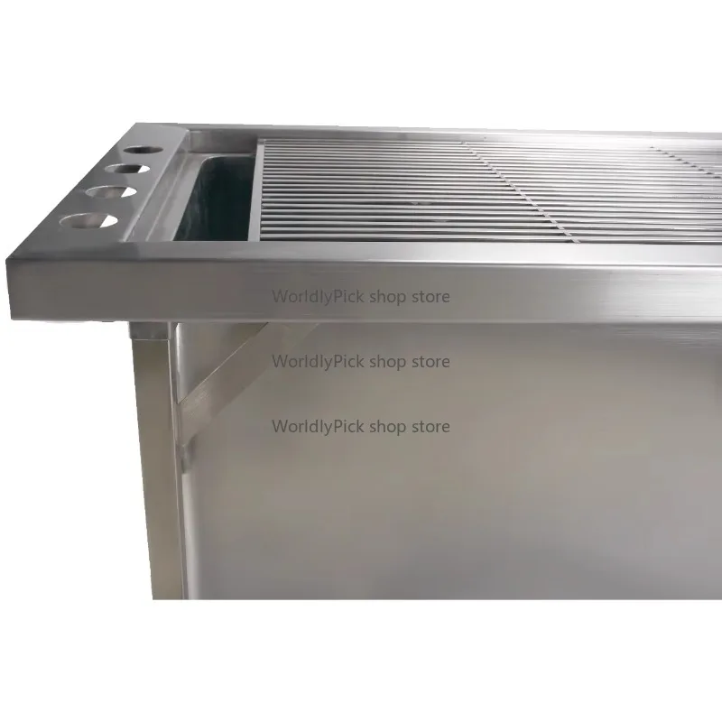 Cost-Effective Bi-Level Stainless Steel Vet Table, Versatile, Instrument for Pet, Hospital, Tub Use