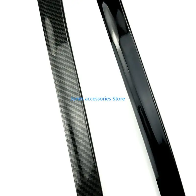 W8KD Back Window Spoiler Wing Rear Mirror Tail Accessories-Gloss Black / Carbon Fiber