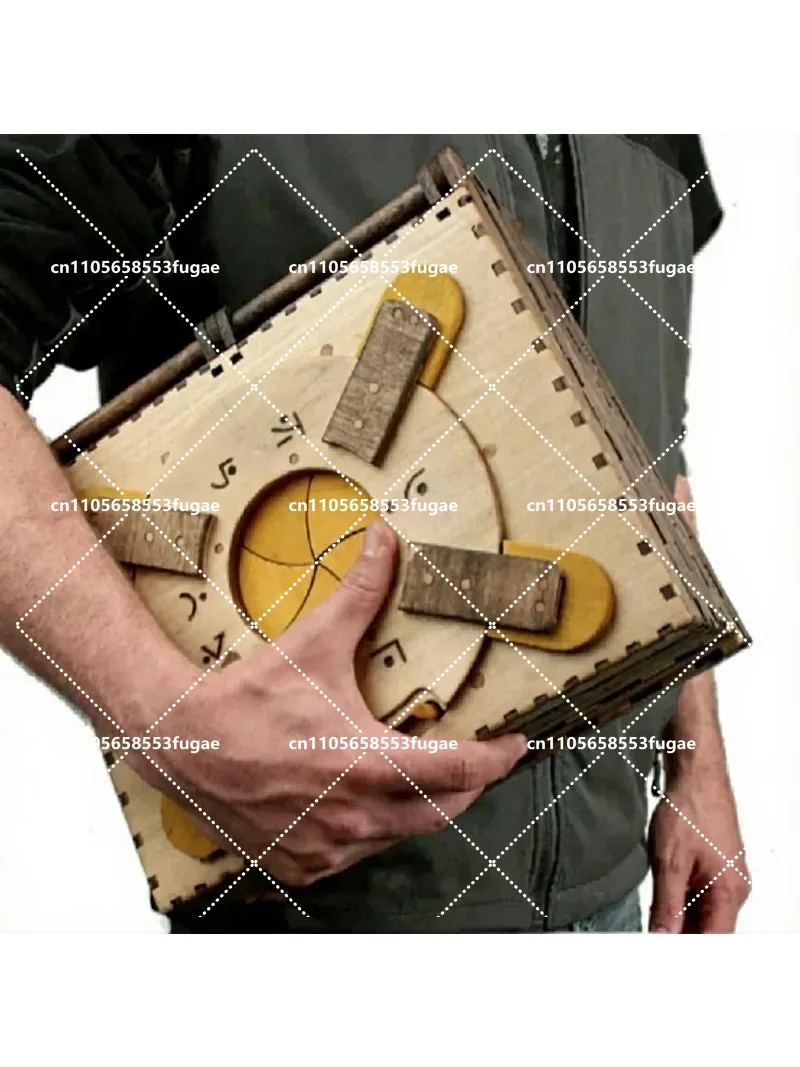 3D Puzzle Box for Adults - High Difficulty Code Cipher Challenge, Brain Teaser Assembly Toy, Wooden Mechanical Decryption Gift