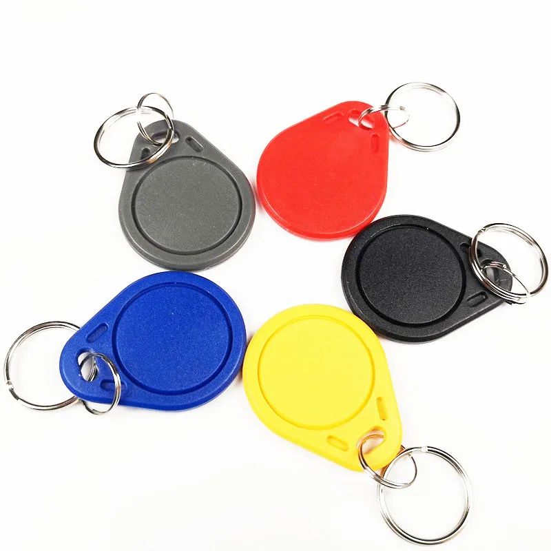 10Pcs RFID Keytags Mifare 13.56MHz 14443A M1 S50 Small Smart IC Key Ring Tag Keyfob Token Nfc Access Control Keycard