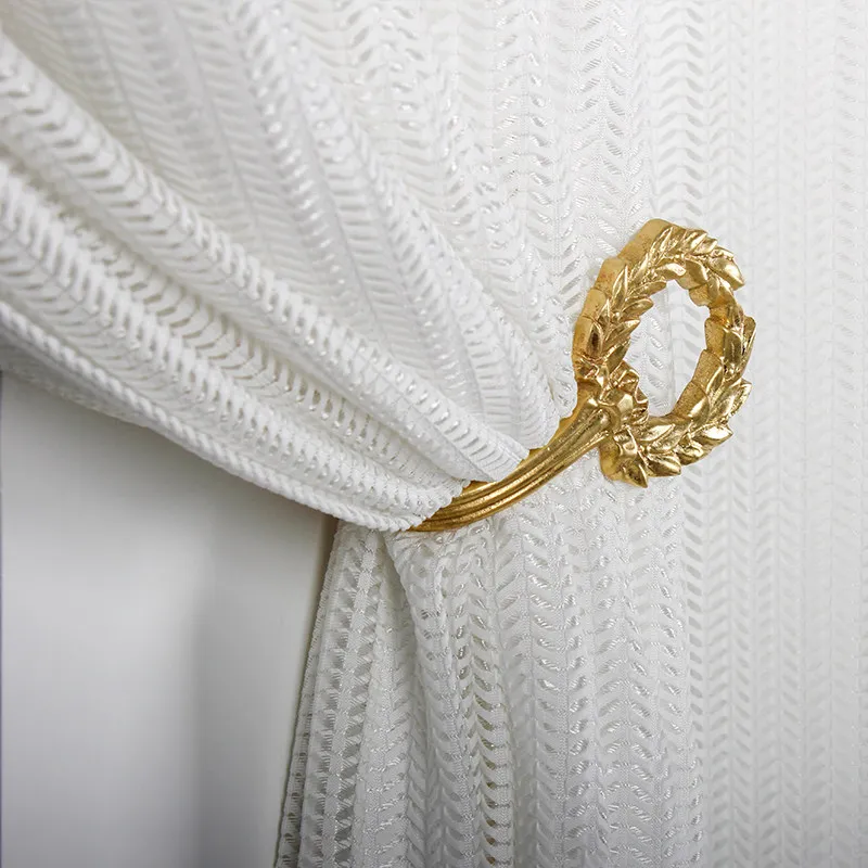 

Nordic retro American light luxury brass curtain hook foyer living room creative decoration wall hook wall hook punching