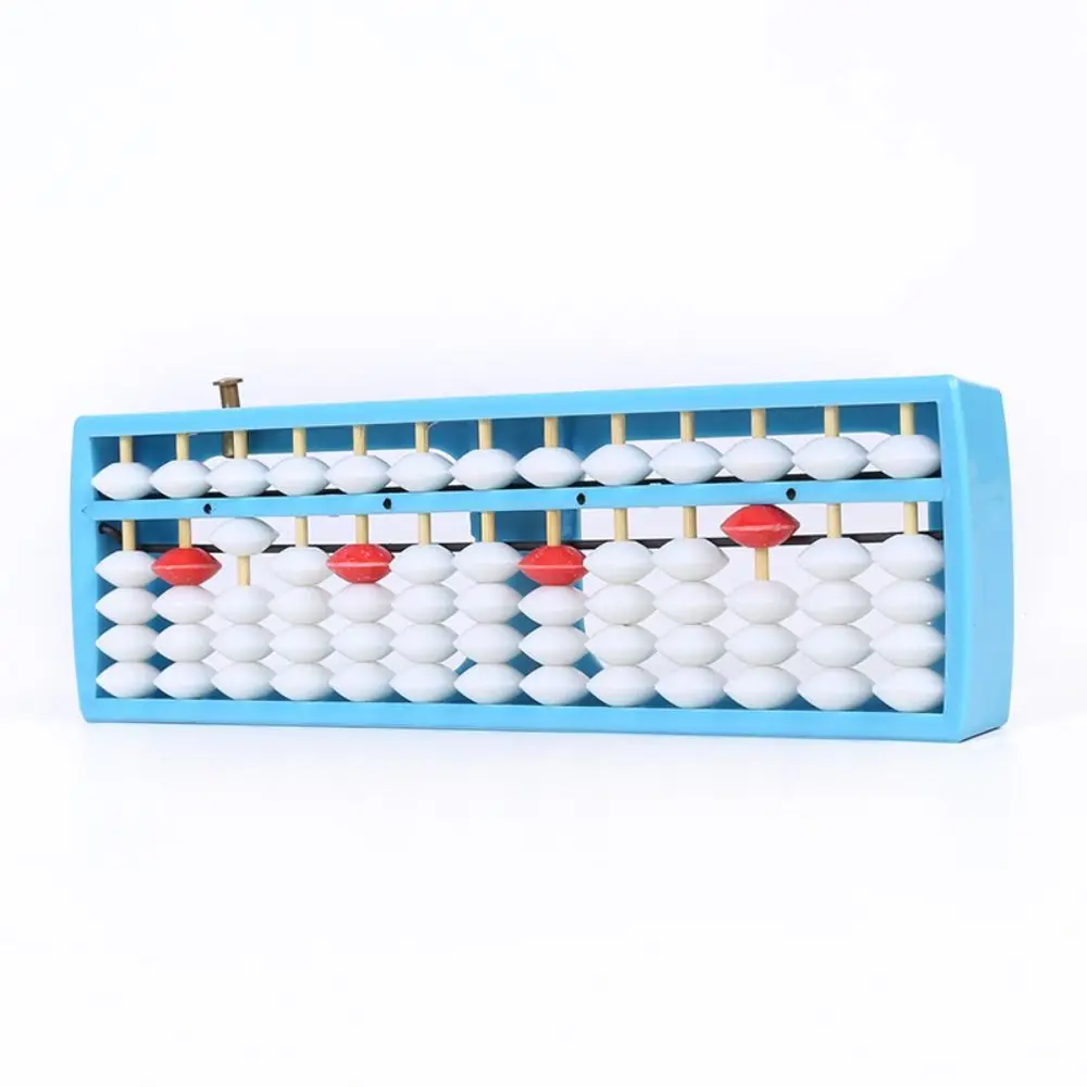 Durable Plastic Plastic Abacus Multicolor 13 Digits Calculation Rack Rectangle Counting Abacus Early Math