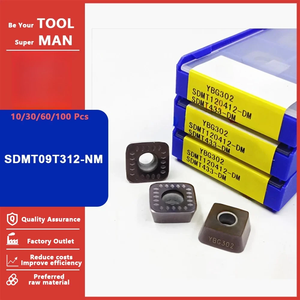 

ZCC CT SDMT09T312-NM YBG212 YB9320 Milling Inserts SDMT 09T312 NM Lathe Tool Carbide Milling Turning Tools