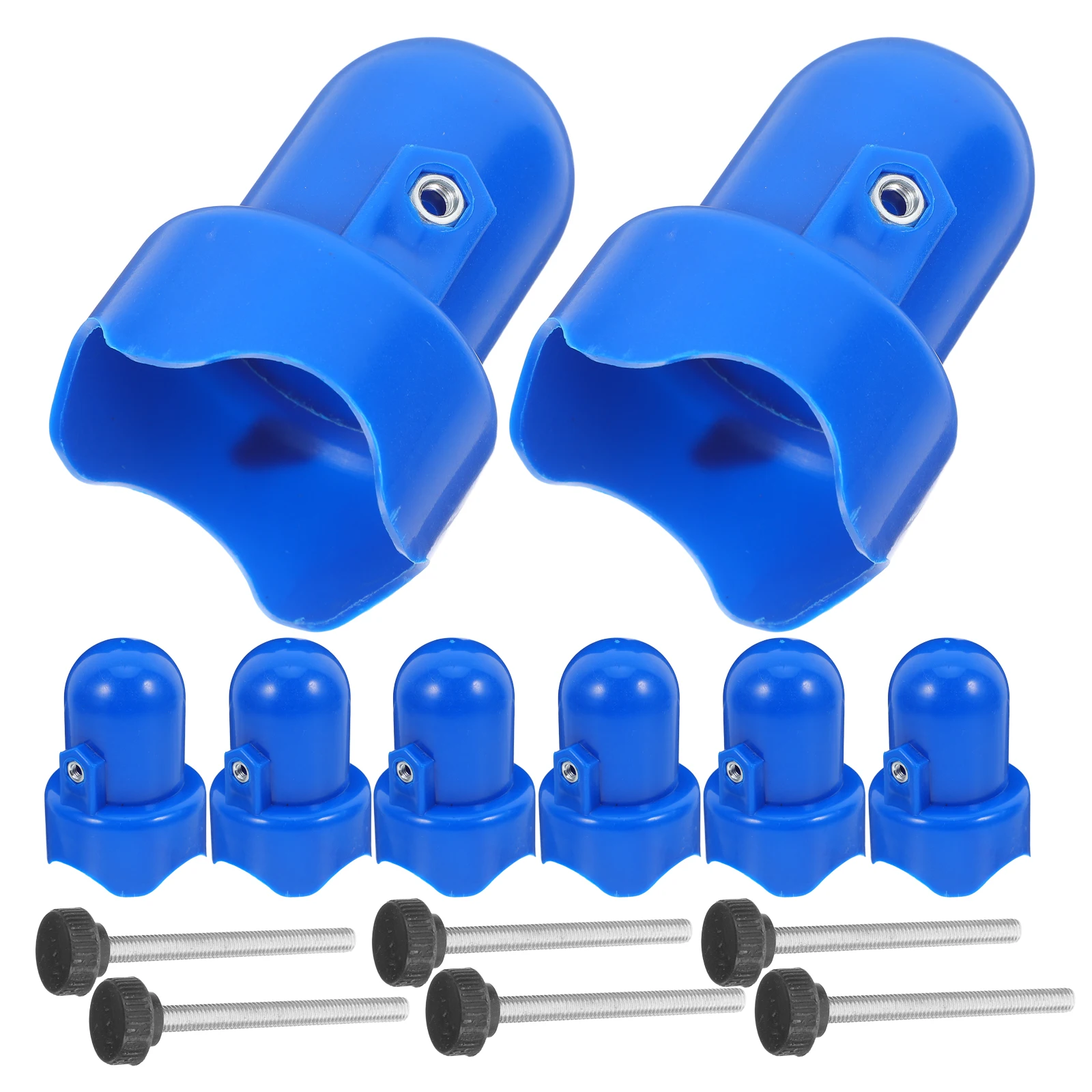 

8Pcs Trampoline Enclosure Pole Caps Durable Plastic Outdoor Playing Use Enhance Aesthetic Secure Design Longterm Use