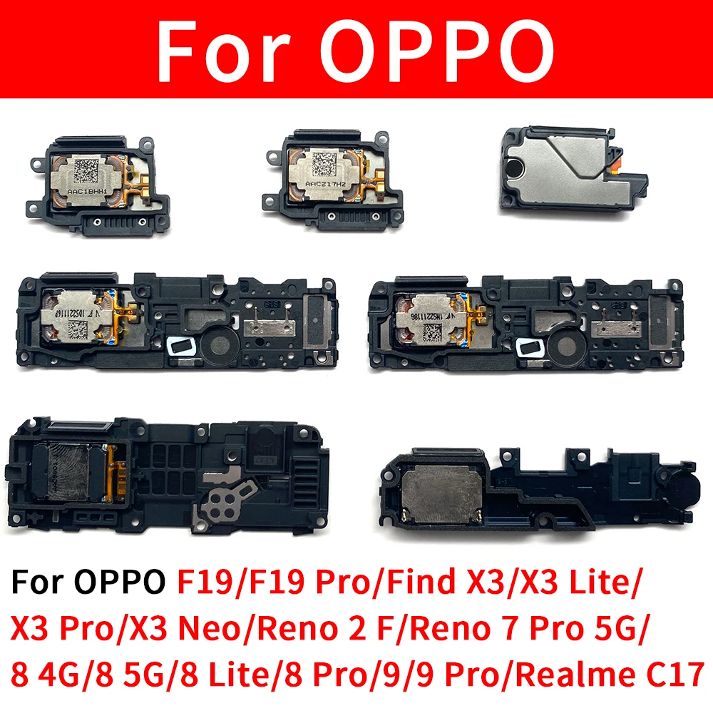 For Oppo F19 Pro Find X3 Lite Neo Pro Realme C17 Reno 2 F 7 Pro Reno 8 Lite 9 Pro 4G 5G Buzzer Ringer Loud Speaker Loudspeaker