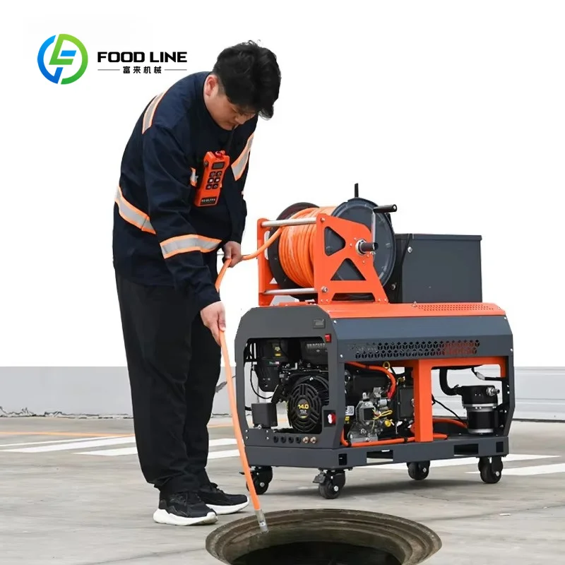 Customized sewer dredging jetter pipeline flushing equipment high pressure water jet washer remote control for service teams