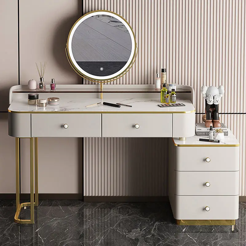 

Light Nordic Style Dressing Table Stool Storage Organizer Near Bed Fashion Dressing Table Drawers White Penteadeira Furniture