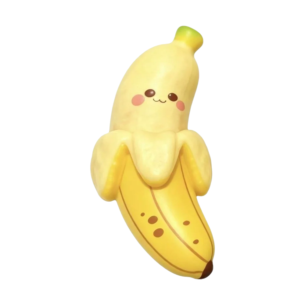 PU Simulated Banana Squeeze Toy Slow Rising Soft Fruit Squeeze Fidget Toy Gradient Banana Style Peeled Banana Shape Sensory Toy