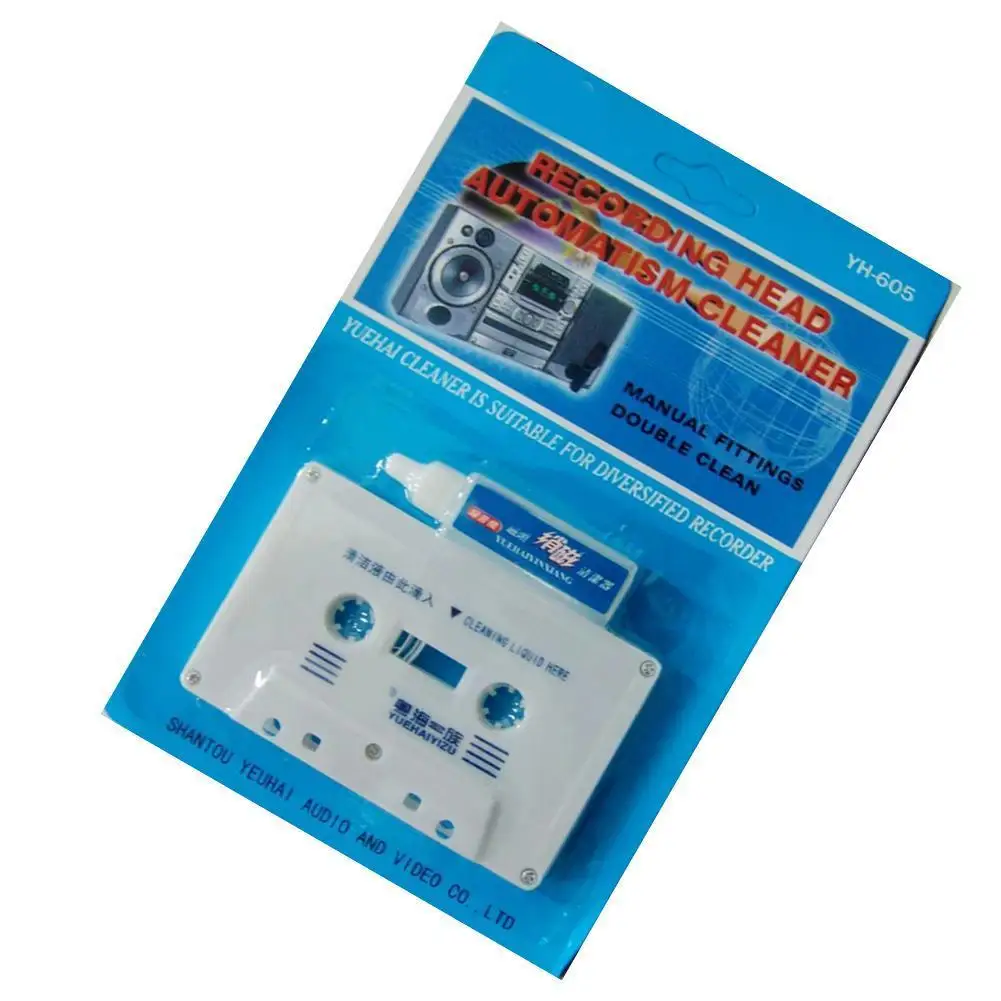 Carcassetteadaptor Line Audio Cassette Tape Head Cleaner Audio Cassette Tape Player Wet/Dry Head Cleaner DU55 Big Deal