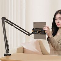 360° Rotating Tablet Stand for Bed Universal Flexible Desktop Phone Mount Stand Long Arm Carbon Steel Arm Tablet Holder