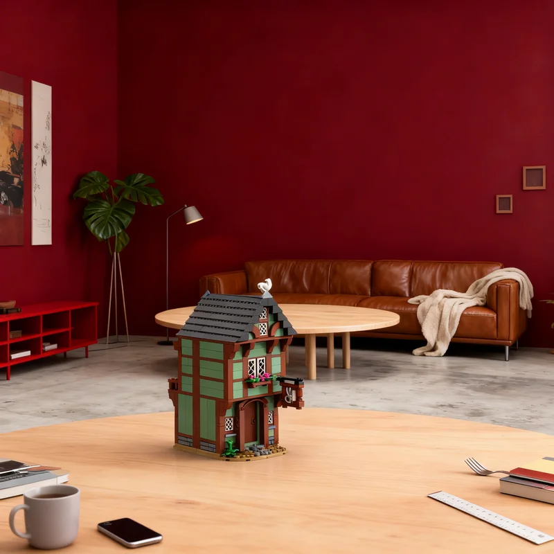 

546pcs MOC Medieval Tailor S House Castle Model Building Blocks DIY Gift Creative Collectible Display Decor Premium Adult Kids