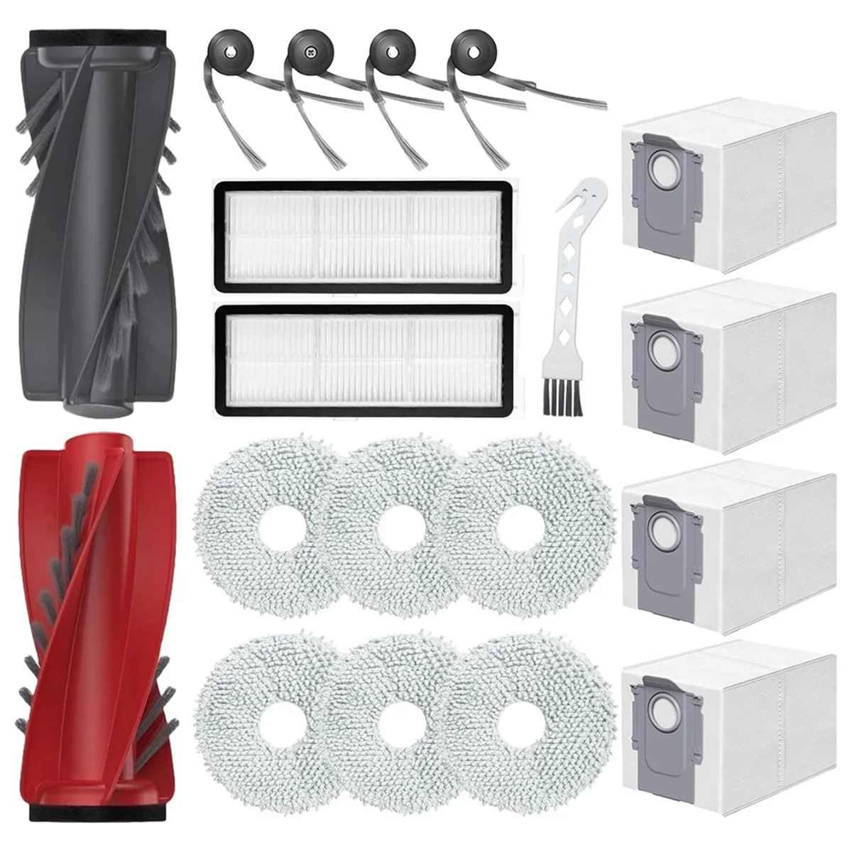 Roborock-掃除機ロボットの交換部品,メインブラシ,ダストバッグ,フィルターワイプ,湾曲したqrevo,p20 pro