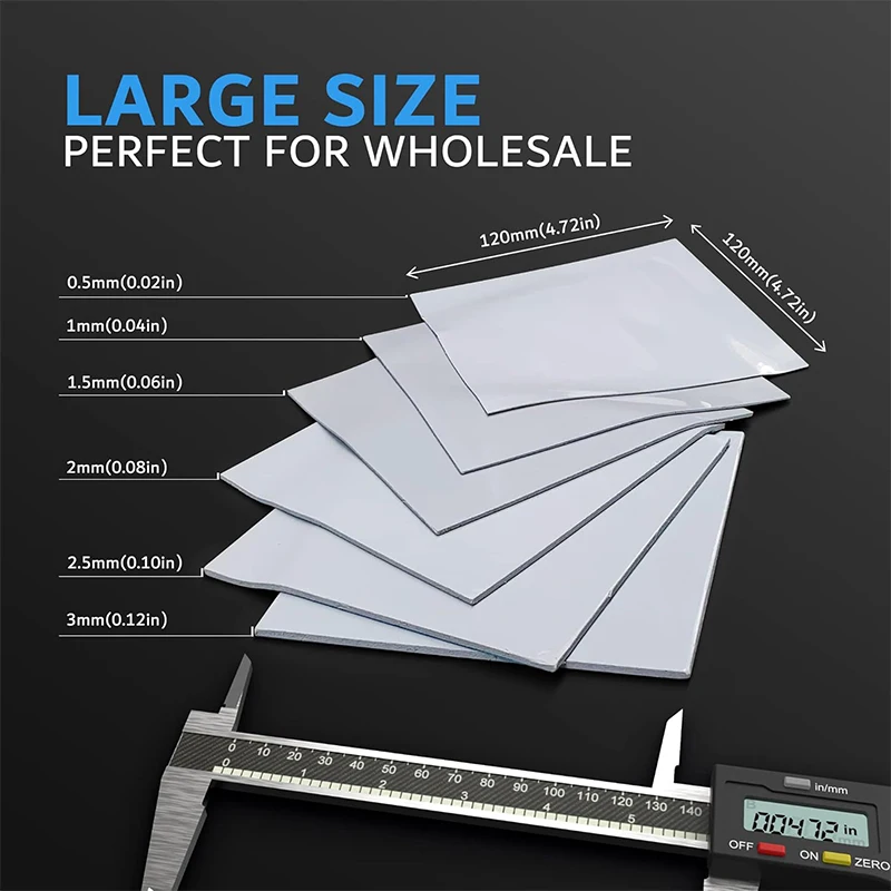Factory Thermal Pad 100*100 17W/mk 21W/mk 0.5/1.0/2.0/2.5/3mm Video Card Silicone High Soft Termal Sheet for CPU GPU RTX3080 PS4