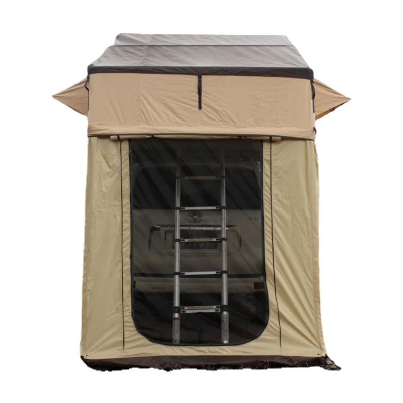 

car roof tent anti-ultraviolet, insect-proof telescopic ladder high-end 4 Persons Hard Shell Roof Top Tents