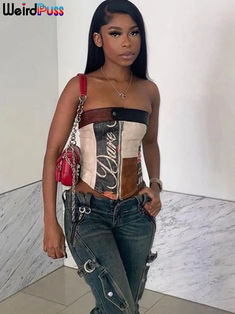 Corset top leather hot sale