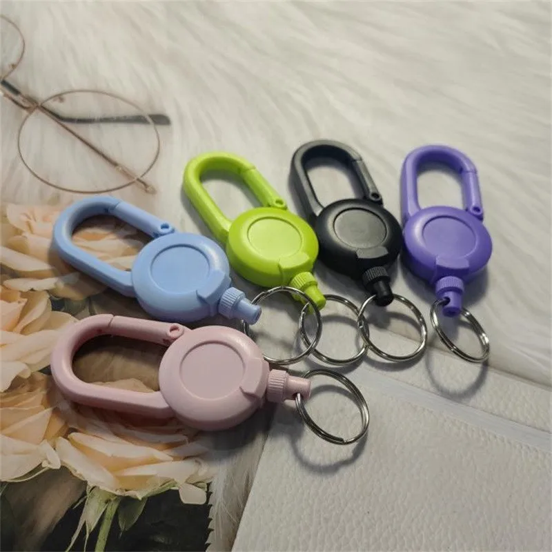 Scalable Keychain Backpack Elastic Drawstring Easy to Pull Buckle Anti Loss High Rebound Easy to Pull Keychain