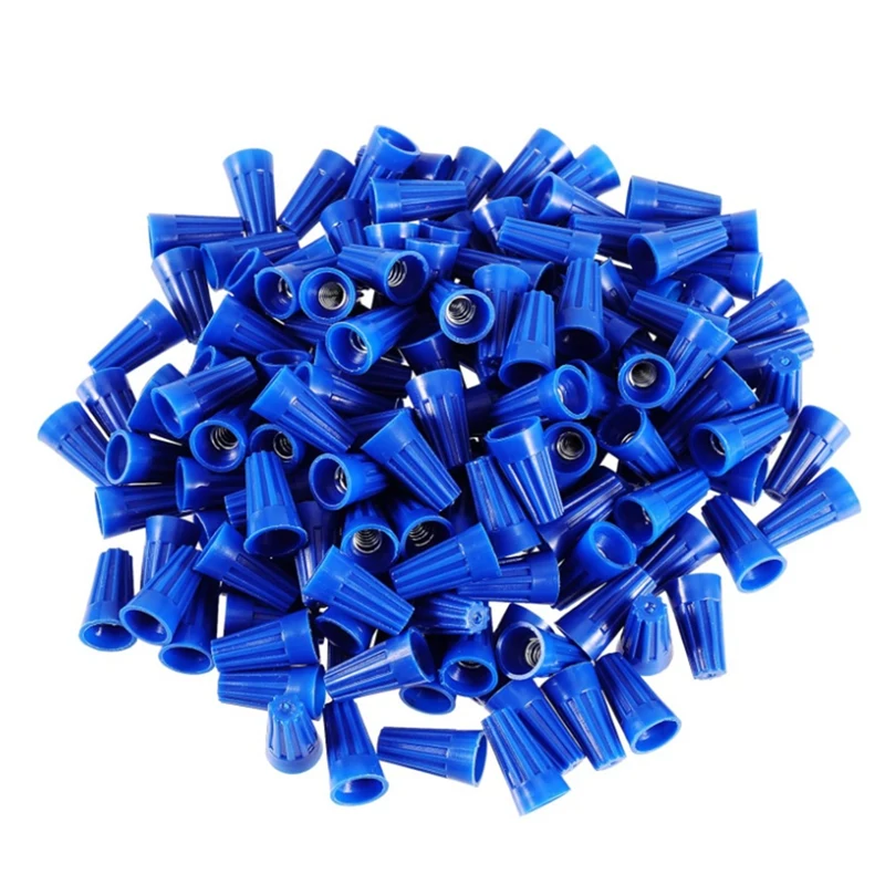 

1000 PCS Blue Wire Caps Electrical Wire Connector Screw Nuts Terminal Portable Plastic For Quick Connection