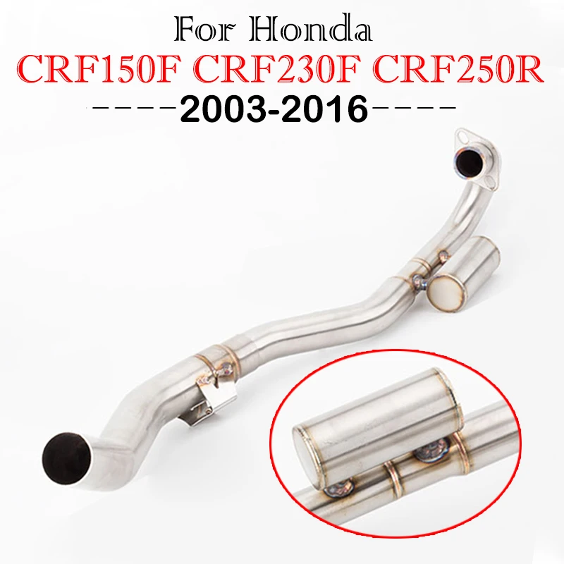 Motorcycle Exhaust Link Pipe For Honda CRF150F CRF230F 2003-2016 2015 2014 CRF250R Crf230 Crf150 Front Tubo Escape Moto For yosh