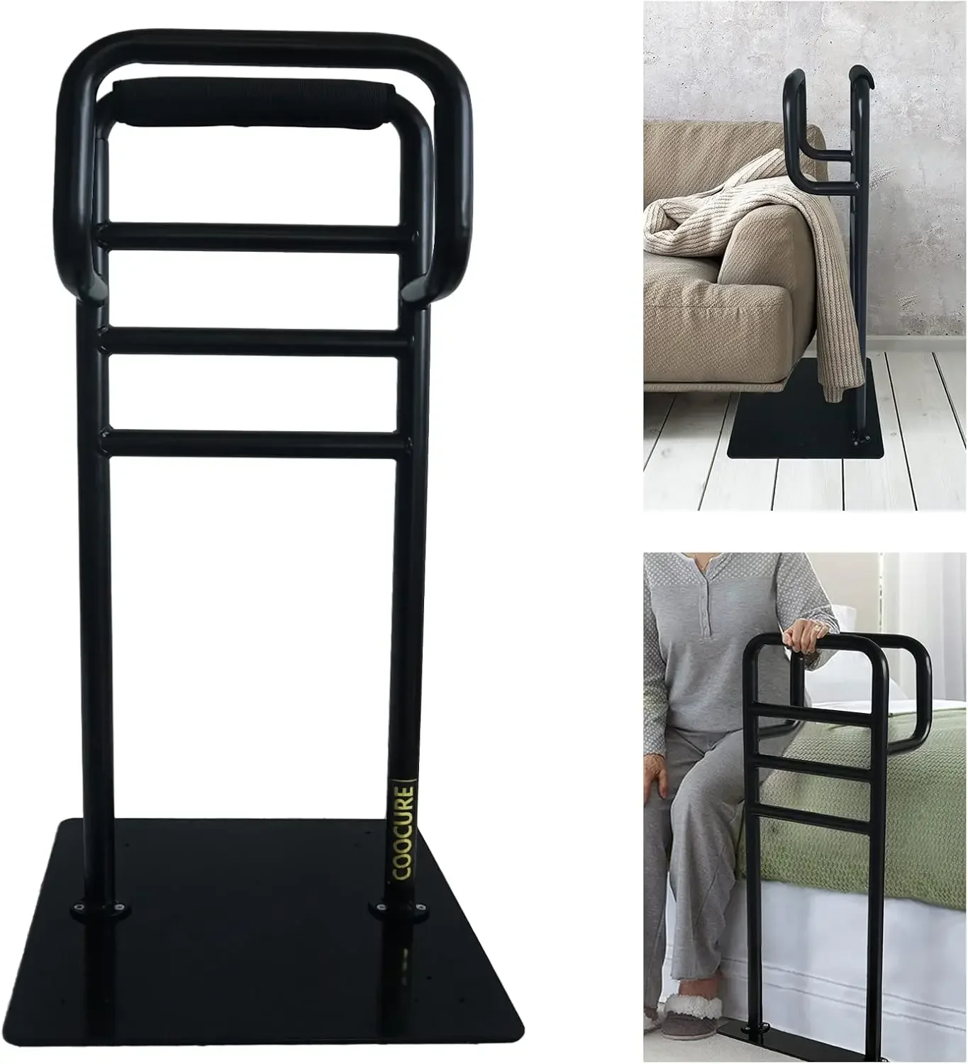 Bed Rails for Elderly Adults, Sofa & Chair Assist Rail, Heavy Duty Bed Assist Rail with Non-Slip Covers. Suitable for Seniors, P