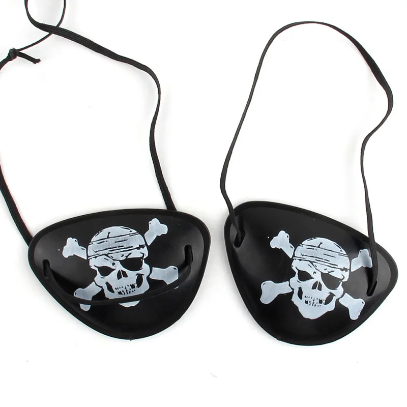 1pcs Pirate Captain Black Eye Patch For Adult Kids Cosplay Pirate Party Costume Halloween Decoration Supplies
