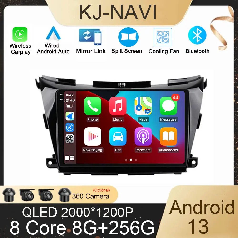 

Car Radio For Nissan Murano Z51 2014 - 2020 Android 13 IPS Screen Multimedia Stereo Player GPS Video Head Unit WIFI 4G BT