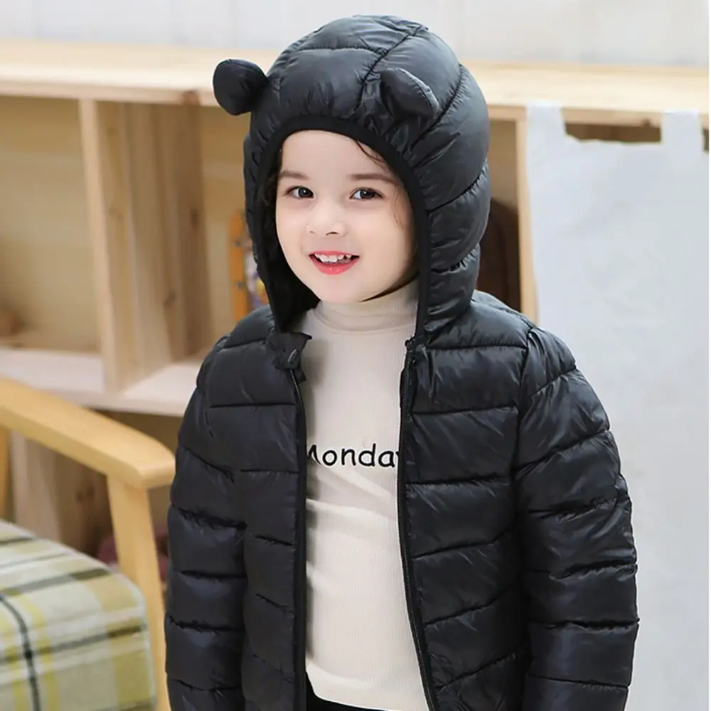 Chaquetas de plumón con capucha ligeras para niños, ropa informal cálida para niños, regalo de cumpleaños de Navidad para niños y niñas, moda