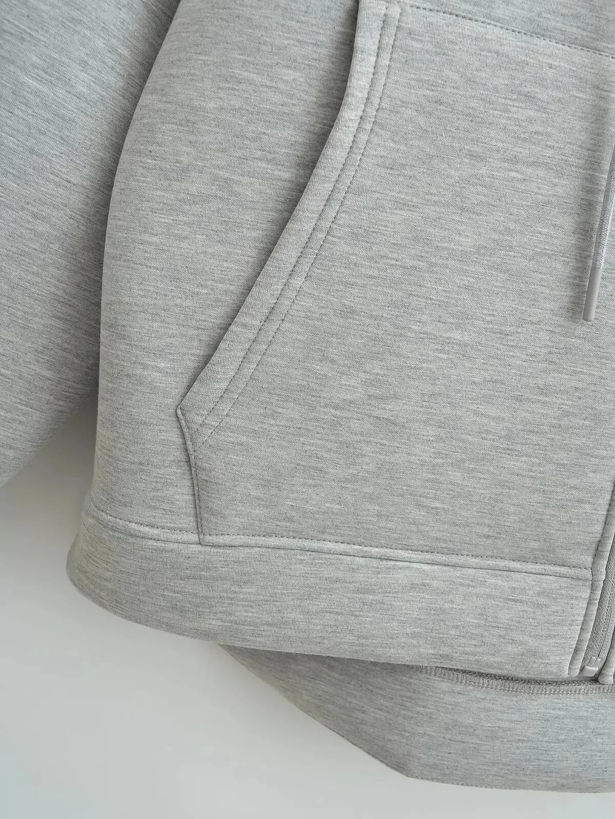 Herbstliche Damen-Freizeitjacke mit Kapuze, lockerer Oversize-Schnitt, Reißverschluss-Hoodie, Sweatshirt, einfarbiger Mantel, schicke Oberbekleidung für Bürodamen, Oberteile – Detail 8