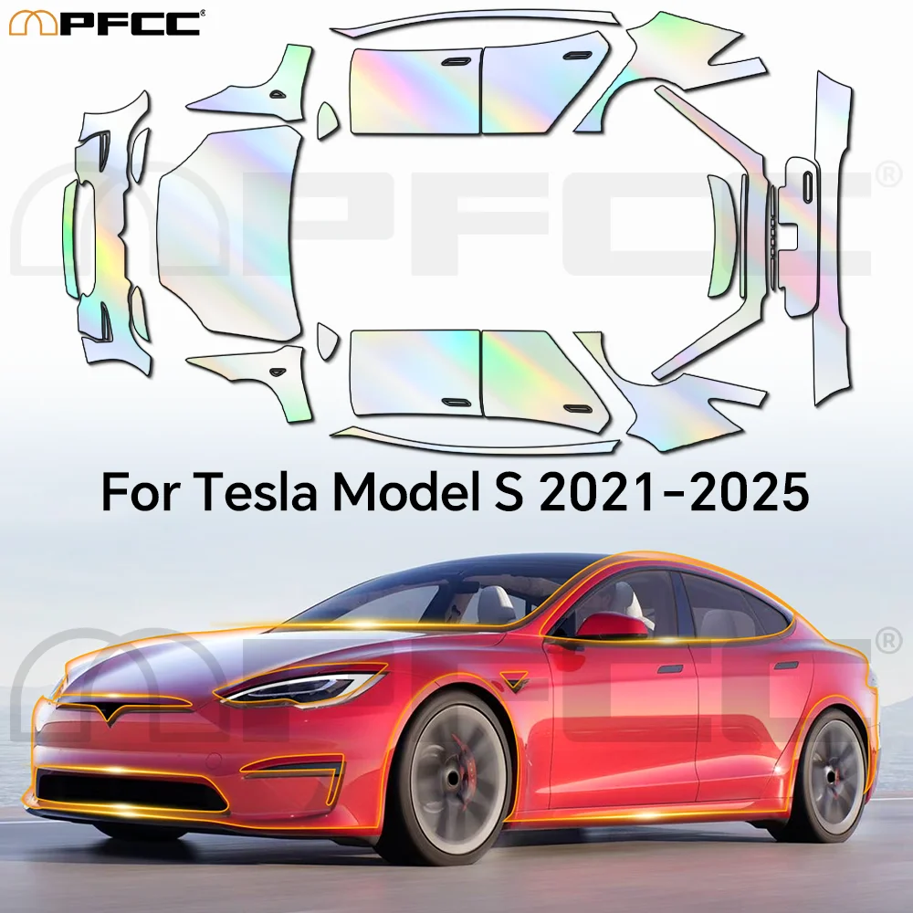 

PPF For Tesla Model S 2021-2025 Paint Protection Film TPU Scratch Resistant Precut Full Vehicle Transparent Invisible Kit