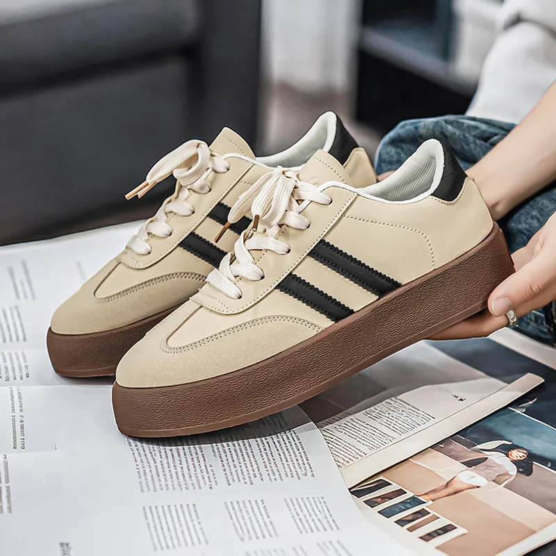 Zapatos de diseño clásico para hombre, zapatillas deportivas informales, cómodas zapatillas con plataforma, zapatillas de skate para hombre, calzado deportivo antideslizante para actividades al aire libre, zapatillas de entrenamiento para hombre.