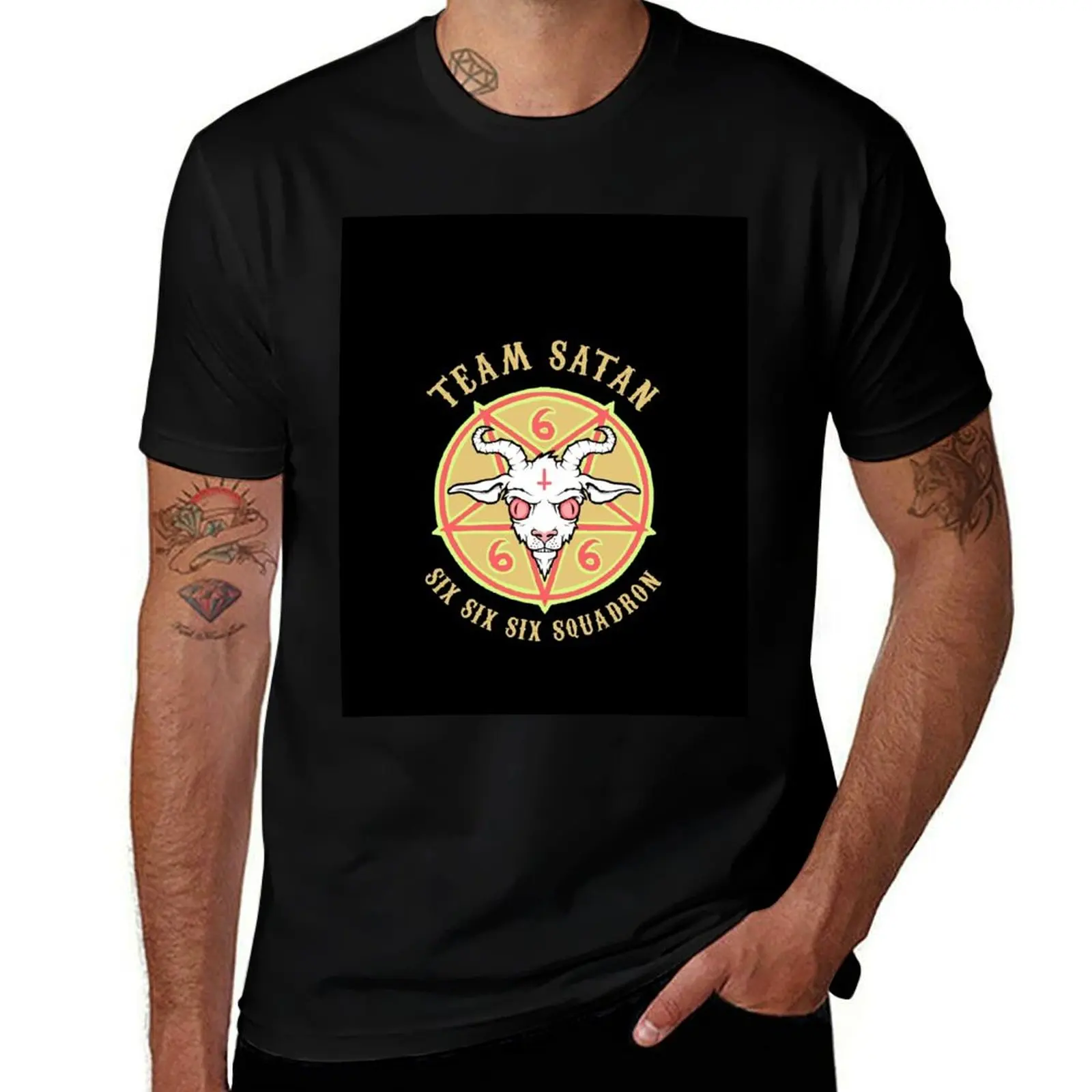 Team Satan 666 Squadron T-Shirt Soft Lightweight Cotton T-Shirt