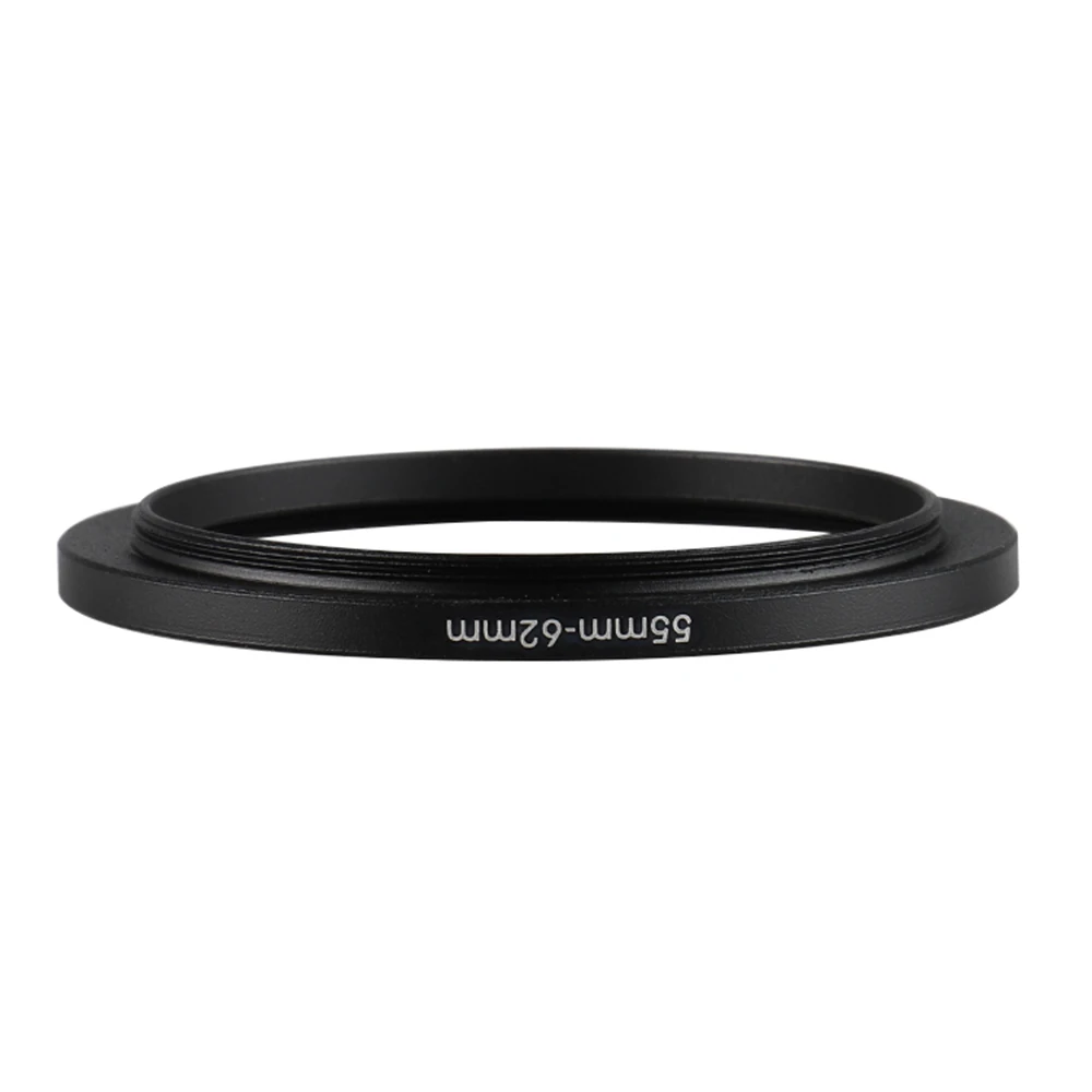 Aluminum Black Step Up Filter Ring 55mm-62mm 55-62 mm 55 to 62 Filter Adapter Lens Adapter for Canon Nikon Sony DSLR Camera Lens