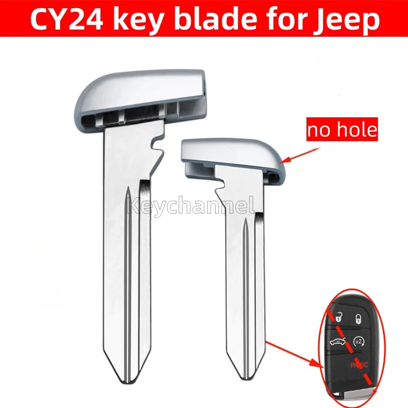 

10pcs CY24 Car Smart Key Blade Keyless Remote Fob Key Blank Spare Emergency Insert Door Key for JEEP Dodge Chrylser Chevy