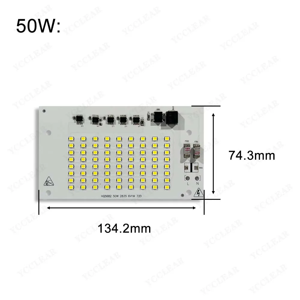 Panel reflektora AC220V o dużej mocy biały 10W 20W 30W 50W 100W 150W 200W SMD 2835 chip inteligentny układ scalony bez sterownika płyta źródła