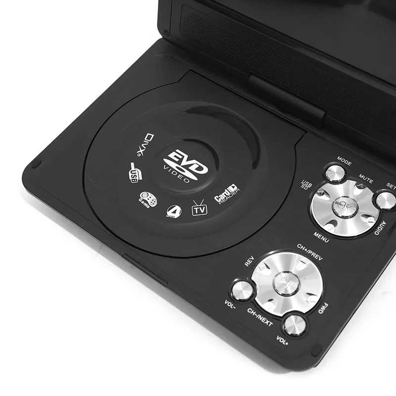 Reproductor de DVD de alta definición de 7,8 pulgadas 270 °   Reproductores de TV inteligentes digitales de escritorio de alta definición con pantalla giratoria, reproductor de discos CD EVD