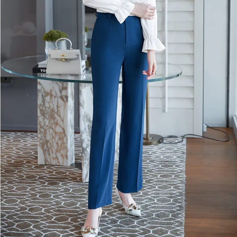

Women Trousers Plus Size Formal Office Slim Style Straight Pants Black New 2022 Autumn Fashion High Quality
