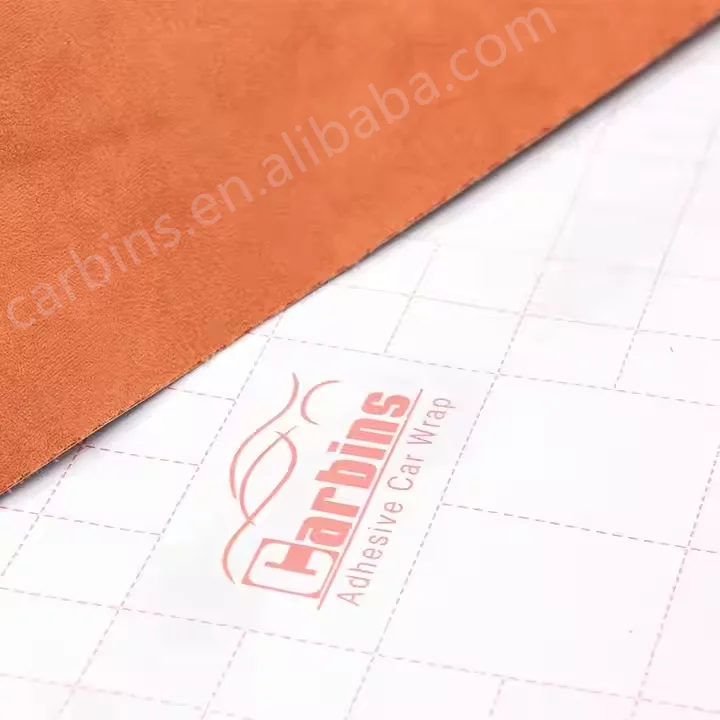 

2025 Carbins Suede Fabric Brown Self-Adhesive Easy Install Car Interior Wrap 1.42*15M Wholesale Price Car Films