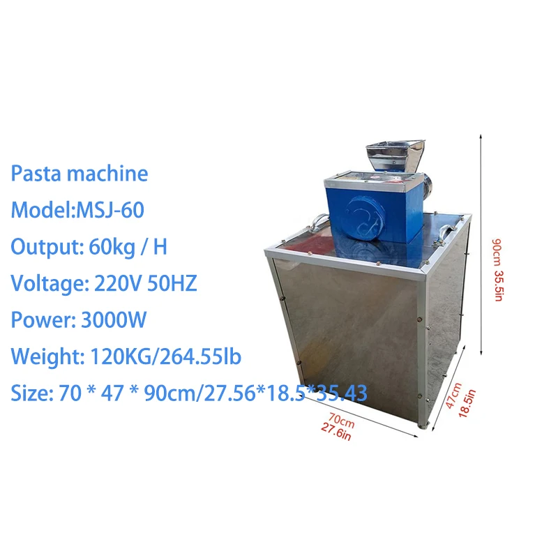Stainless Steel 220V Multifunctional Macaroni Machine Shell Spiral Noodle Maker Home Kitchen Appliance for Pasta Making