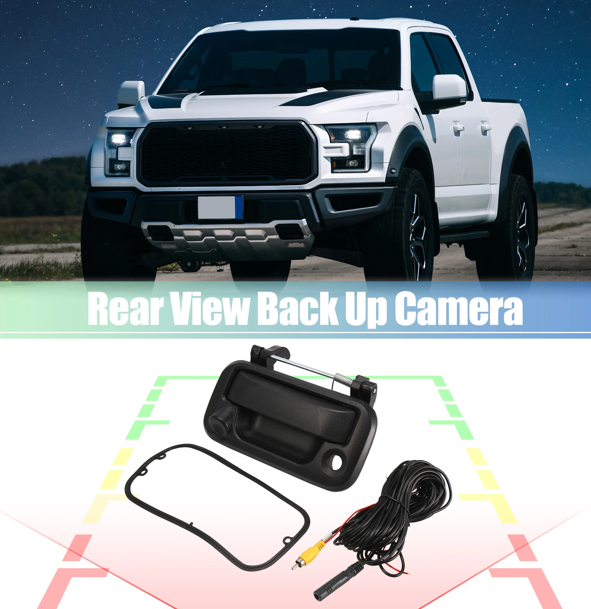 

UXCELL Tailgate Rear View Back Up Camera Set 8L3Z-9943400-AC Rear Liftgate Latch Handle with Camera for Ford F-150 2004-2013