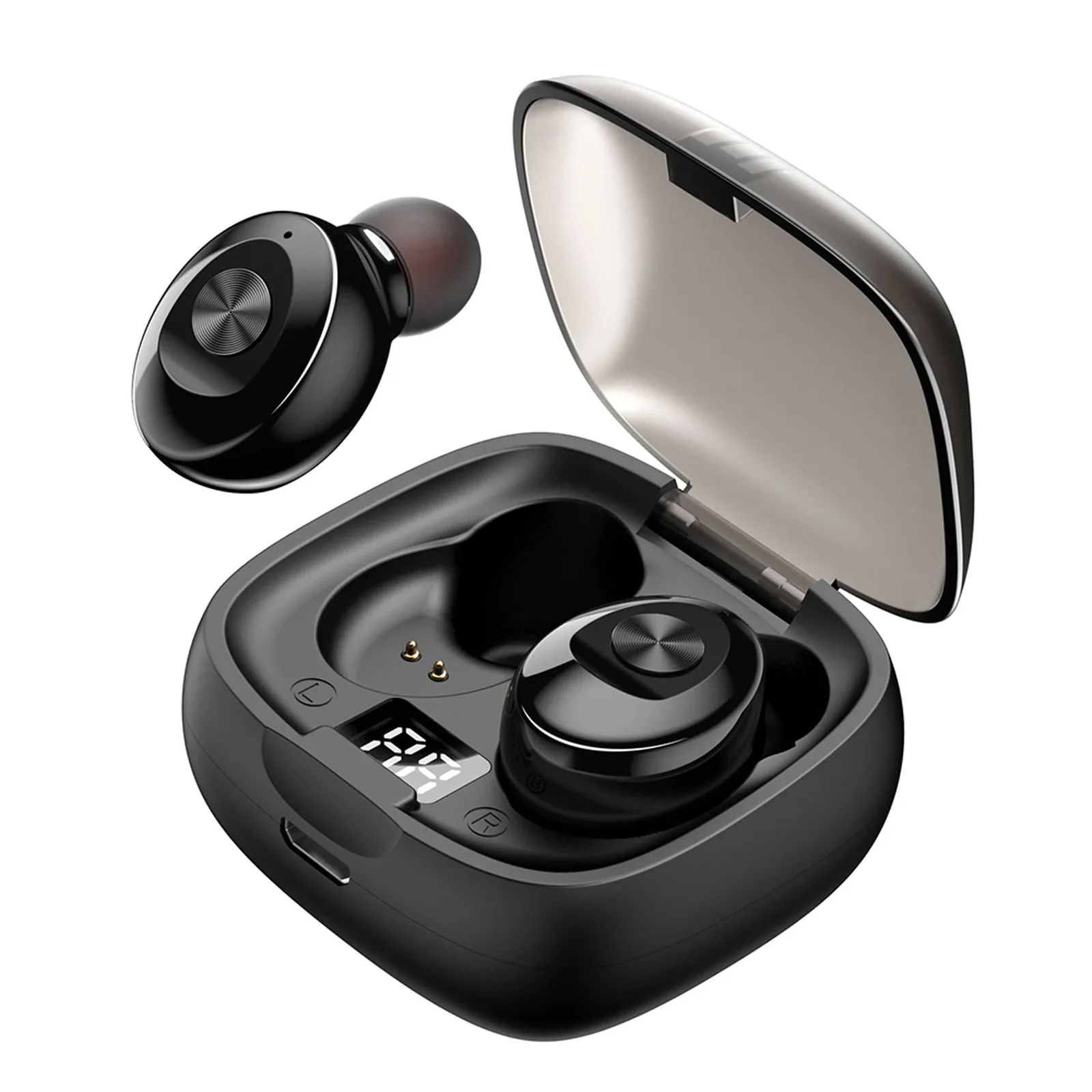 TWS Bluetooth 5.0 Wireless Headphones Mini Smart In-Ear Headset with Mic Pick Up Automatic Pairing Earbuds