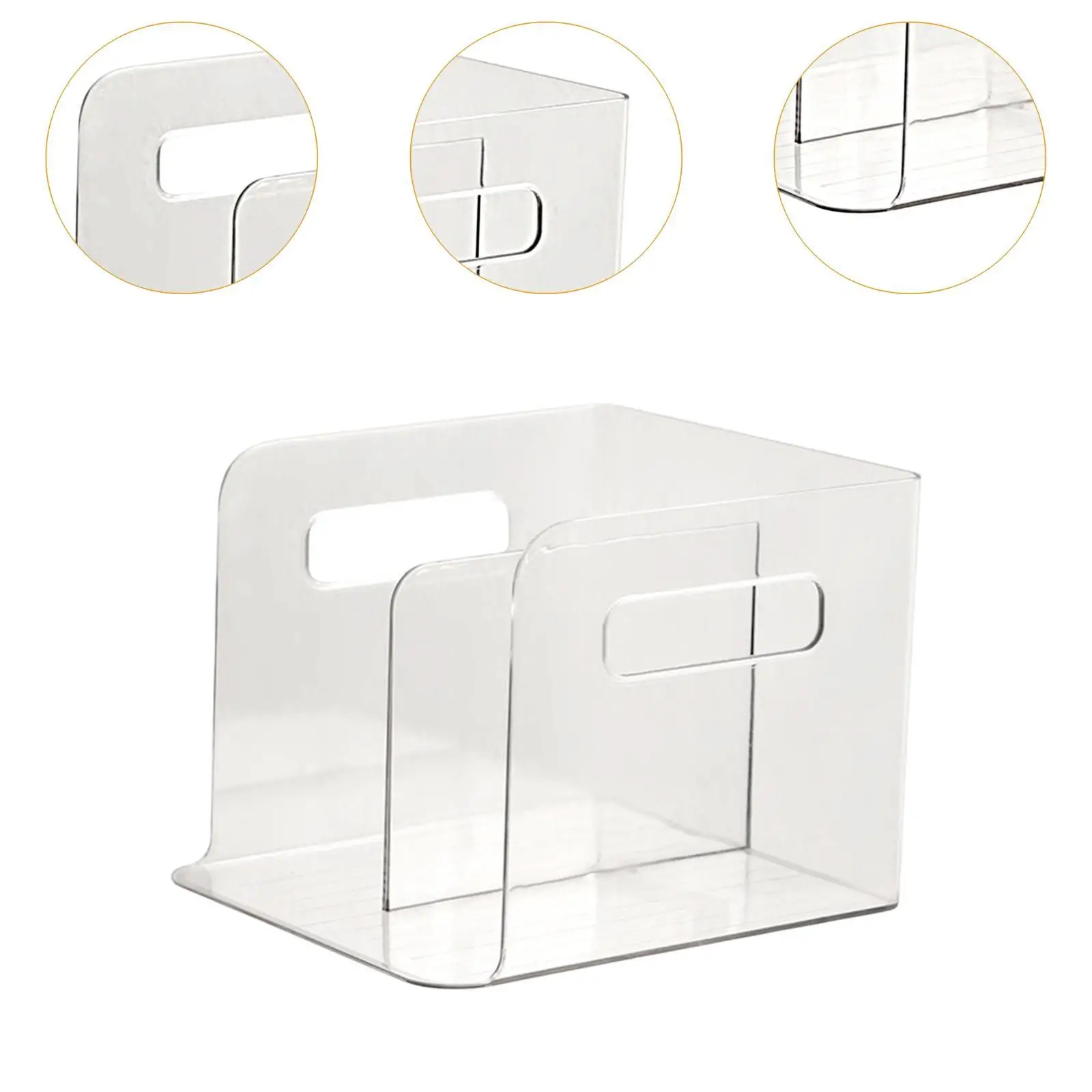 Clear Desktop Bookshelf Magazine File Holder Tabletop Book Storage Rack File Organizer for Study Room Dorm Table Home Countertop