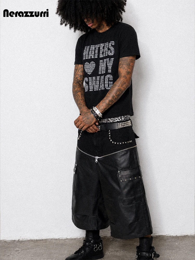Calças Masculinas de Couro PU - Leather Work Pants avaliação e preço