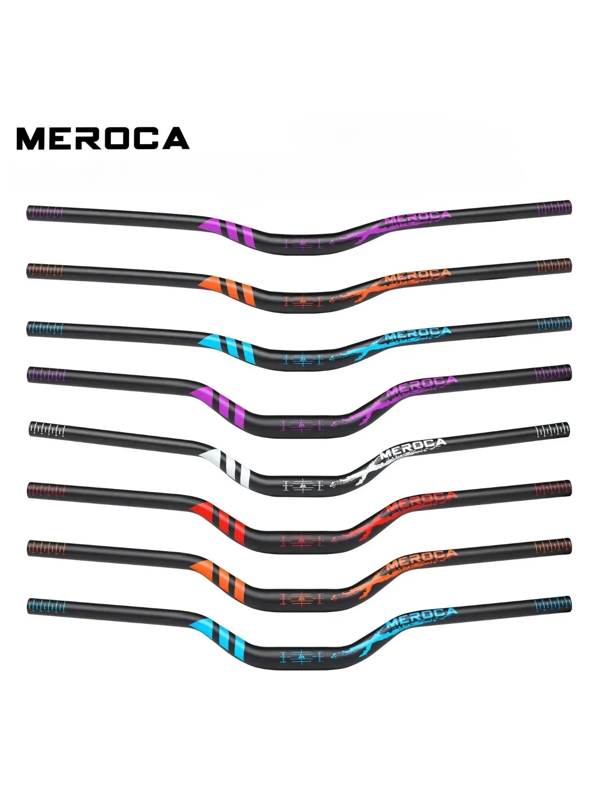 AliExpress NONE MEROCA Highstrength Aluminum Alloy Mountain Bike Handlebar Rise 30mm/55mm 31.8mm Caliber 720/780mm Length Bicycle Handlebar