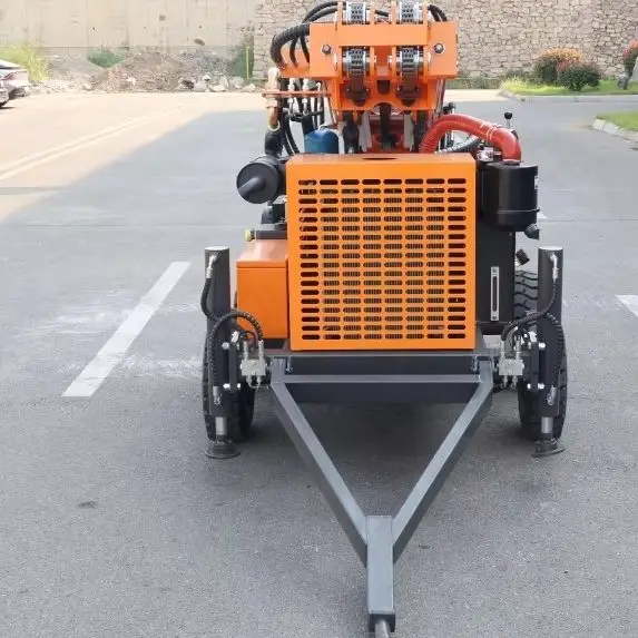 Customized Heavy Lift Wheeled Rotary Drill 200M Compact Efficient Control Competent Deep Water Well Drilling Rig Machine