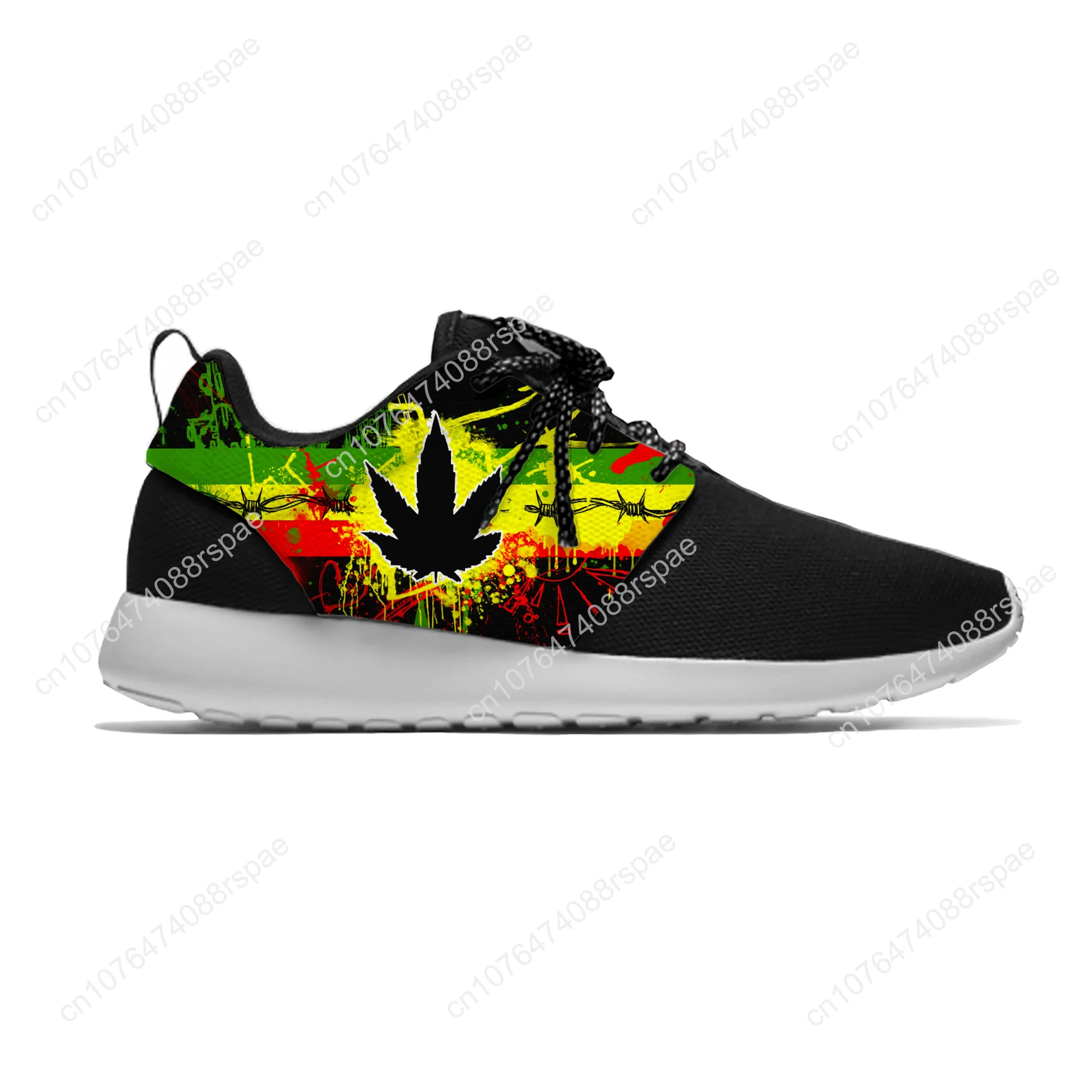 Hot Cool Summer Lion Reggae Rasta Leaf Pattern Hot Funny scarpe sportive Casual uomo donna Sneakers scarpe da corsa classiche in rete