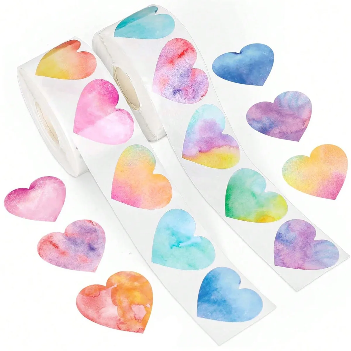 100-500pcs Red Heart Stickers for Valentine's Day 2.5cm Baking Packaging Sticker Envelope Seals Love Decorative Stickers